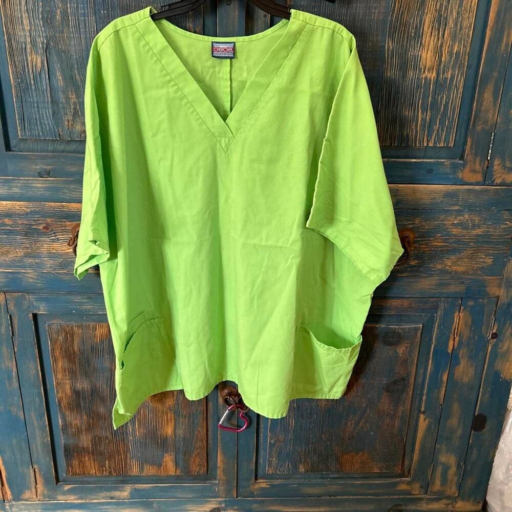 Cherokee lime green scrub top